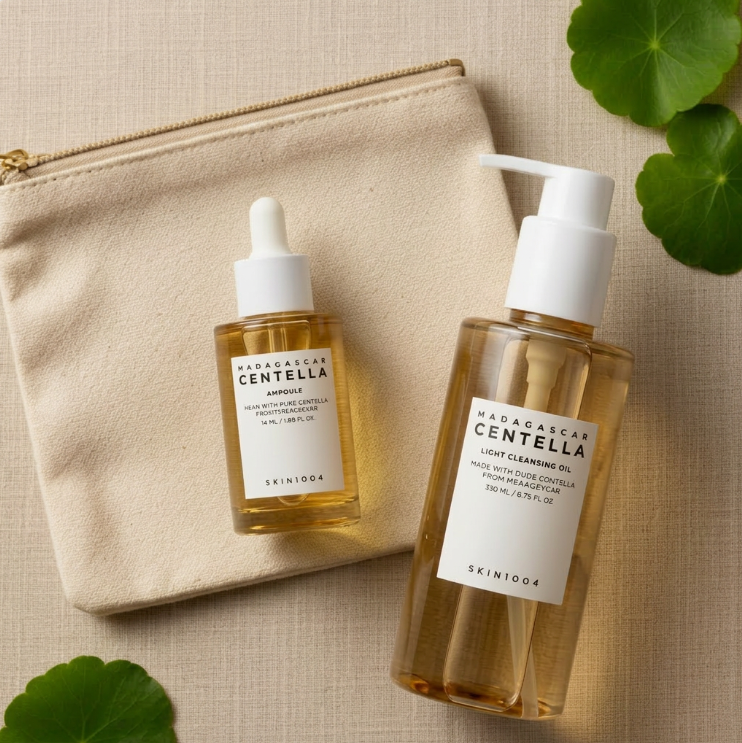 kit SKIN1004 Cleansing Oil, (200 ml)+Ampola de Madagascar (55 ml)